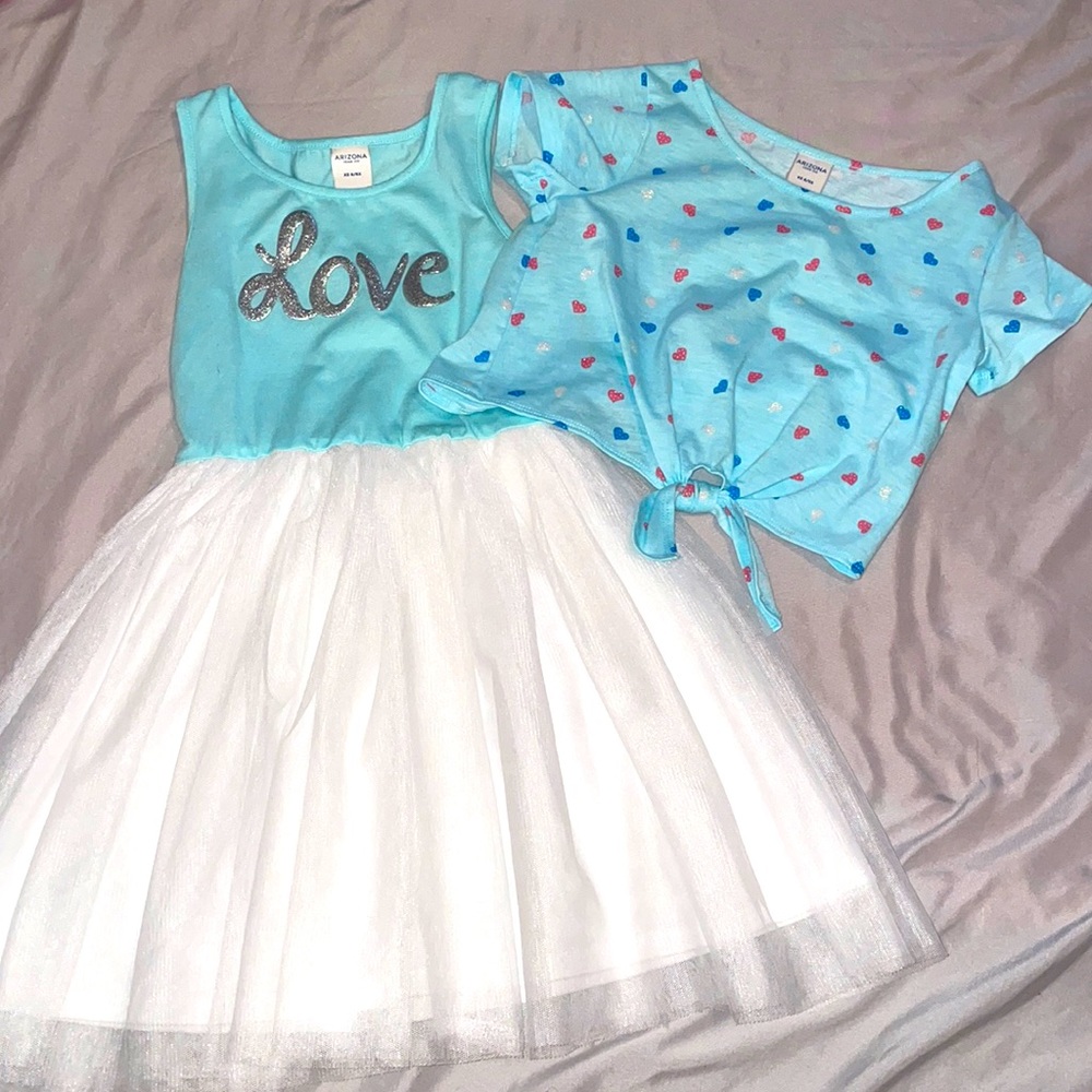 Arizona Jean co kids dress and coverup set.US 6-6X